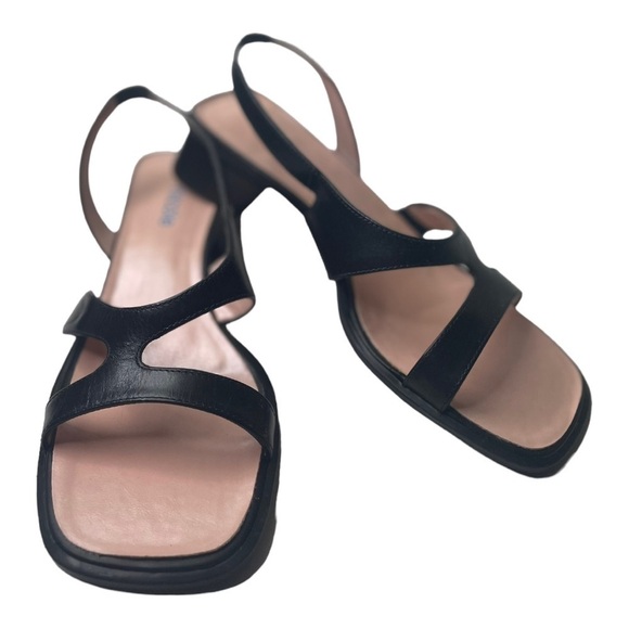 Y2K Nicole Sandy Women’s Black Heeled Sandals - Picture 2 of 9